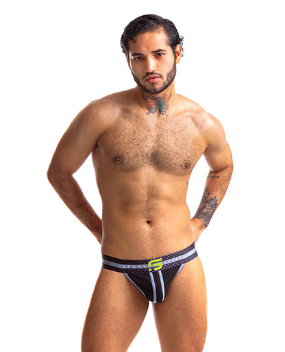 Sport Fucker Jersey Jock - L Black/black - LUST Depot