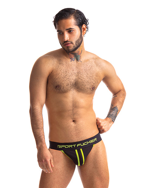 Sport Fucker Jersey Jock - Xxl Black/green - LUST Depot