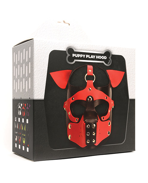 665 Bondage Pup Hood - O/S Black/Red - LUST Depot