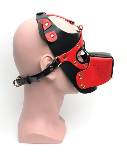 665 Bondage Pup Hood - O/S Black/Red - LUST Depot