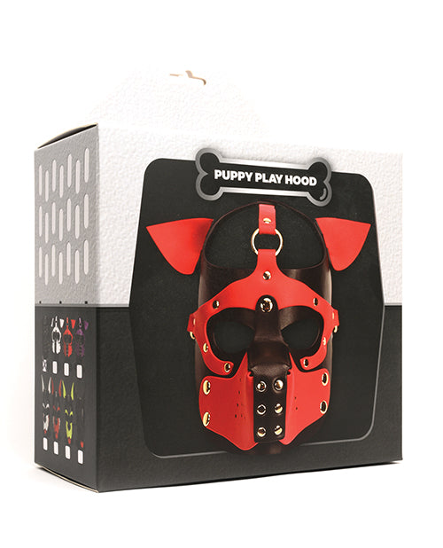 665 Playful Pup Hood - O/S Black/White/Red - LUST Depot