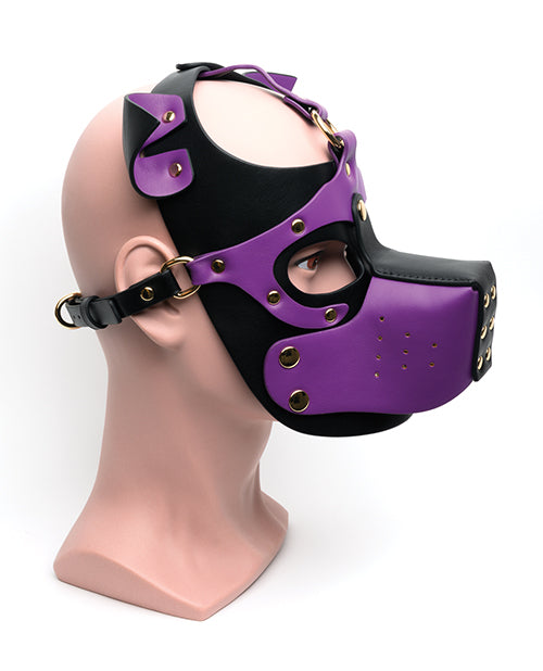 665 Bondage Pup Hood - O/S Black/Purple - LUST Depot