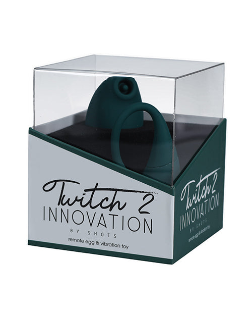 Shots Twitch 2 Vibrator W/remote Control Vibrating Egg - Forest Green