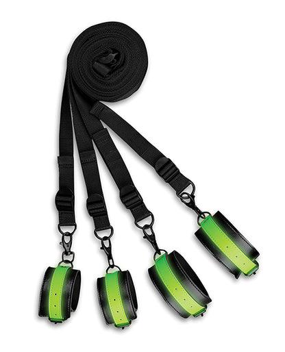 Shots Ouch Bed Bindings Restraint Kit - Glow In The Dark - LUST Depot