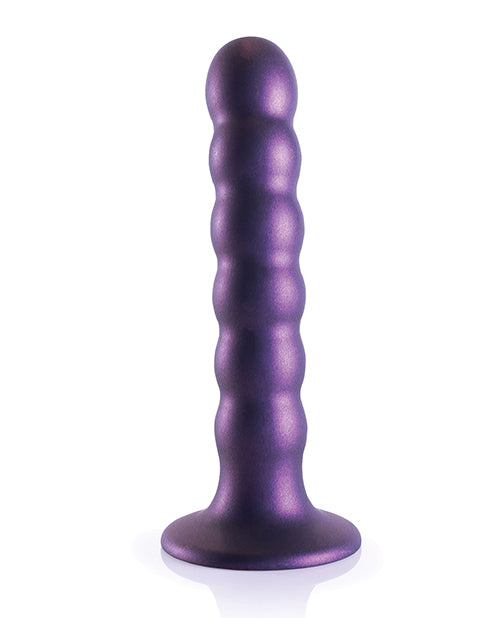 Shots Ouch 5" Beaded G-spot Dildo - Metallic Purple - LUST Depot