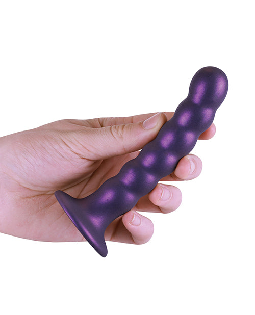 Shots Ouch 5" Beaded G-spot Dildo - Metallic Purple - LUST Depot