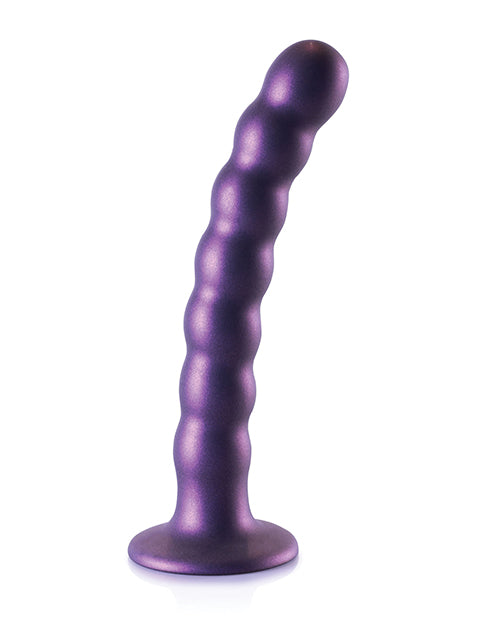 Shots Ouch 6.5" Beaded G-spot Dildo - Metallic Purple - LUST Depot