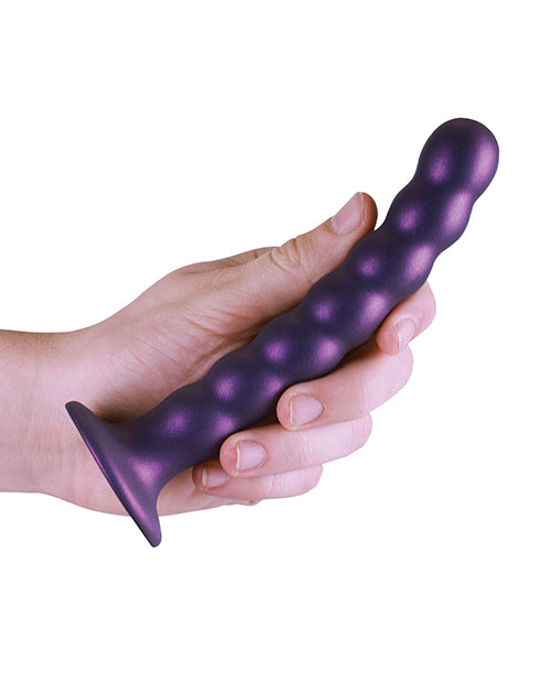 Shots Ouch 6.5" Beaded G-spot Dildo - Metallic Purple - LUST Depot