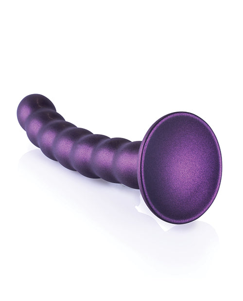 Shots Ouch 6.5" Beaded G-spot Dildo - Metallic Purple - LUST Depot