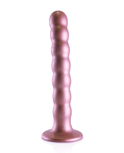 Shots Ouch 6.5" Beaded G-spot Dildo - Rose Gold - LUST Depot