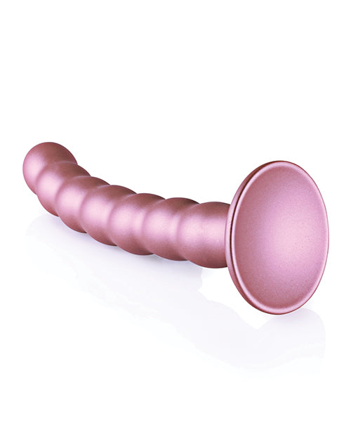 Shots Ouch 6.5" Beaded G-spot Dildo - Rose Gold - LUST Depot