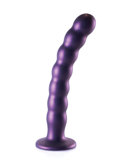 Shots Ouch 8" Beaded G-spot Dildo - Metallic Purple - LUST Depot