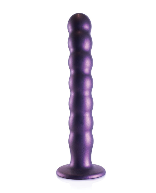 Shots Ouch 8" Beaded G-spot Dildo - Metallic Purple - LUST Depot