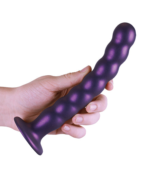 Shots Ouch 8" Beaded G-spot Dildo - Metallic Purple - LUST Depot