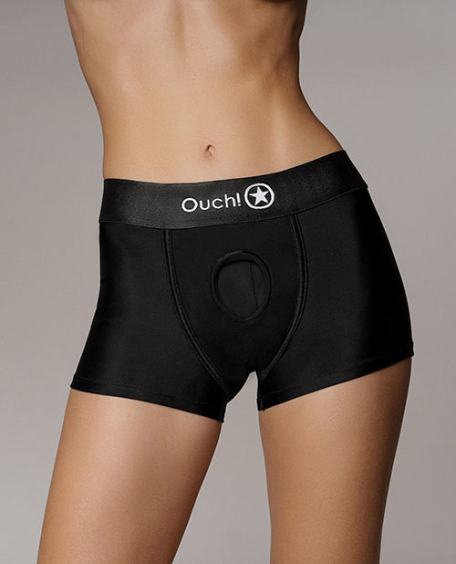 Shots Ouch Vibrating Strap On Boxer - Black Xs/s - LUST Depot