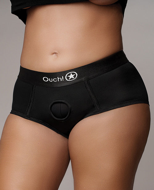 Shots Ouch Vibrating Strap On Brief - Black Xl/xxl - LUST Depot