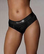 Shots Ouch Vibrating Strap On High-cut Brief - Black M/l - LUST Depot