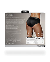 Shots Ouch Vibrating Strap On High-cut Brief - Black M/l - LUST Depot