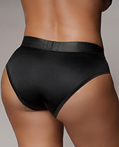 Shots Ouch Vibrating Strap On High-cut Brief - Black Xl/xxl - LUST Depot