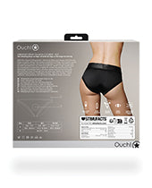 Shots Ouch Vibrating Strap On High-cut Brief - Black Xs/s - LUST Depot