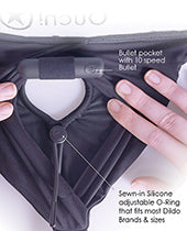 Shots Ouch Vibrating Strap On Hipster - Black M/l - LUST Depot