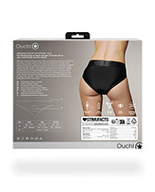 Shots Ouch Vibrating Strap On Hipster - Black Xs/s - LUST Depot