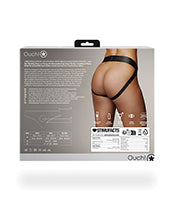 Shots Ouch Vibrating Strap On Thong W/removable Rear Straps - Black M/l - LUST Depot