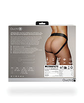 Shots Ouch Vibrating Strap On Panty Harness W/open Back - Black M/l - LUST Depot