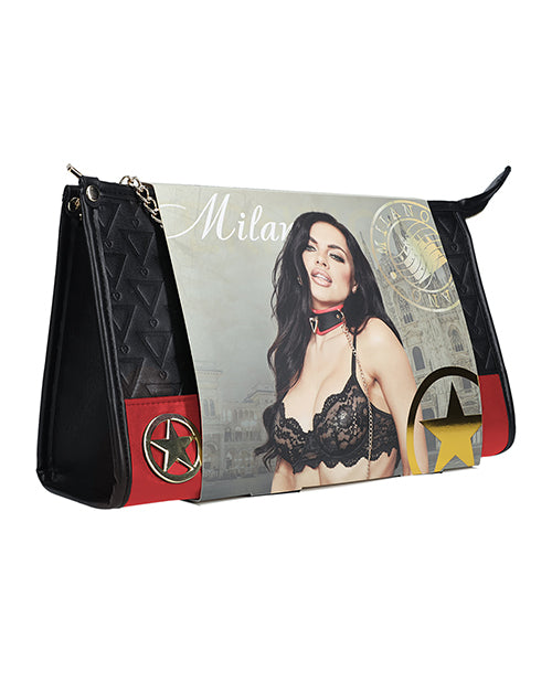 Shots Ouch! Milan Collection Bondage Kit w/Bag - Black/Red - LUST Depot