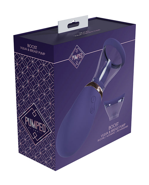 Shots Pumped Boost Rechargeable Vulva & Breast Pump - Purple - LUST Depot