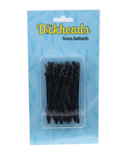 Shots The Dickheads Groom Toothpicks - Black