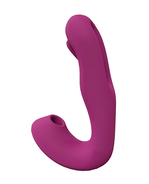 Shots Vive Yuna Dual Action Airwave Vibrator & G-spot Stimulator - Pink - LUST Depot