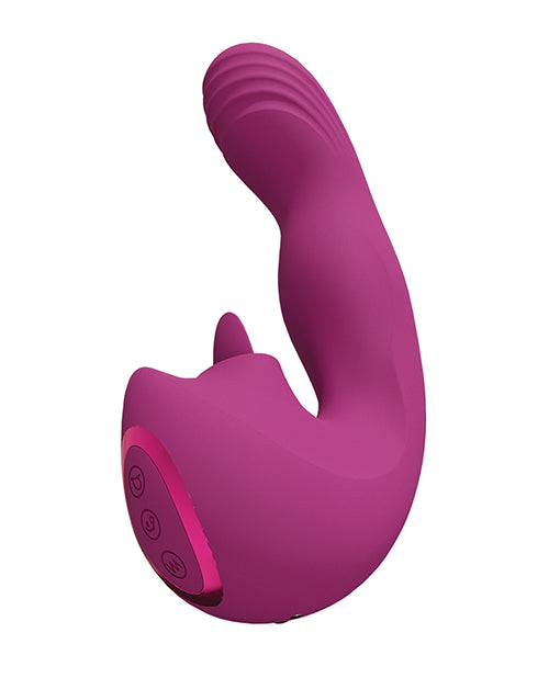 Shots Yumi Triple Action G-spot Vibrator & Stimulator - Pink - LUST Depot