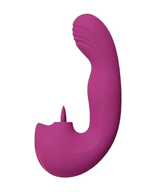 Shots Yumi Triple Action G-spot Vibrator & Stimulator - Pink - LUST Depot