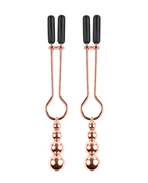 Selopa Beaded Nipple Clamps - Rose Gold - LUST Depot