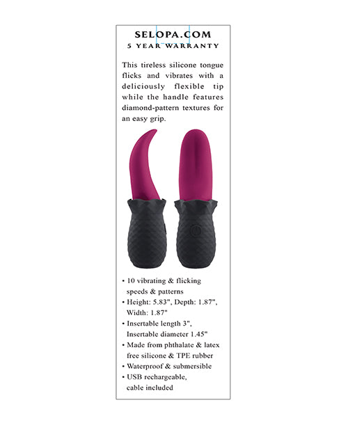 Selopa Tongue Teaser - Pink/black - LUST Depot