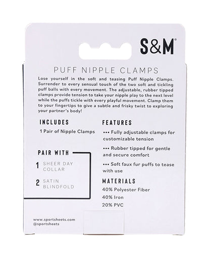 Sex & Mischief Puff Nipple Clamps - LUST Depot