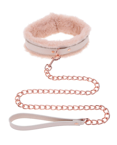 Sex & Mischief Peaches 'n CreaMe Fur Collar & Leash - LUST Depot