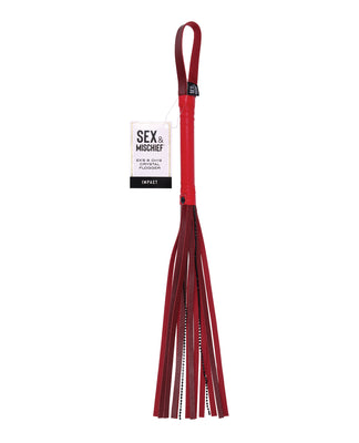 Sex & Mischief Ex's & Oh's Crystal Flogger - Red