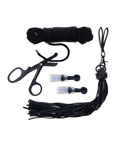 Saffron Tied & Twisted Bondage Set - Black