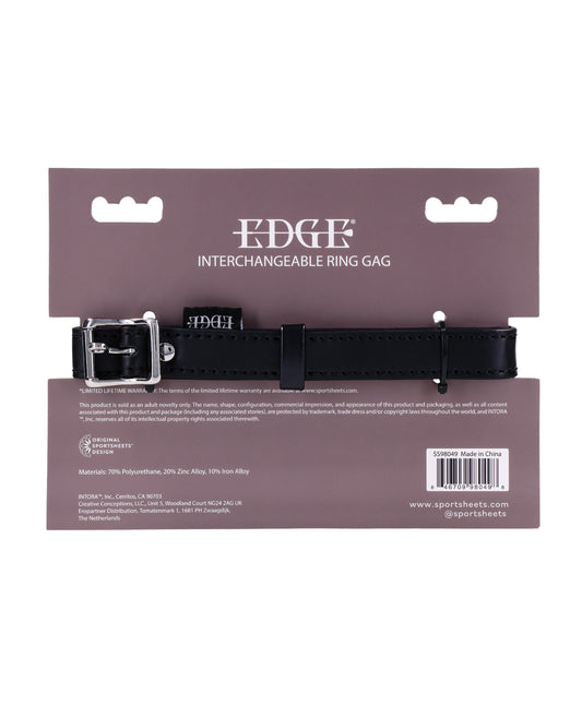 Edge Interchangeable Ring Gag - Black