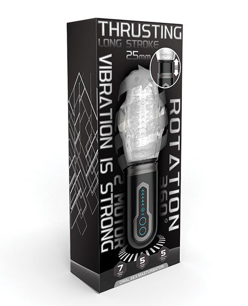 Male Rose 2 Thrusting Rotator - Black - LUST Depot