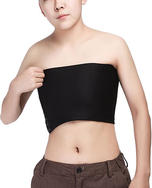 Gender Fluid Strapless Chest Compression Binder - M Black - LUST Depot