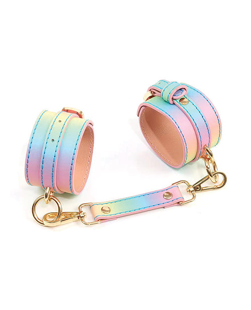 Hello Sexy! Hot Bitch Cuffs & Collar - Iridescent Rainbow - LUST Depot