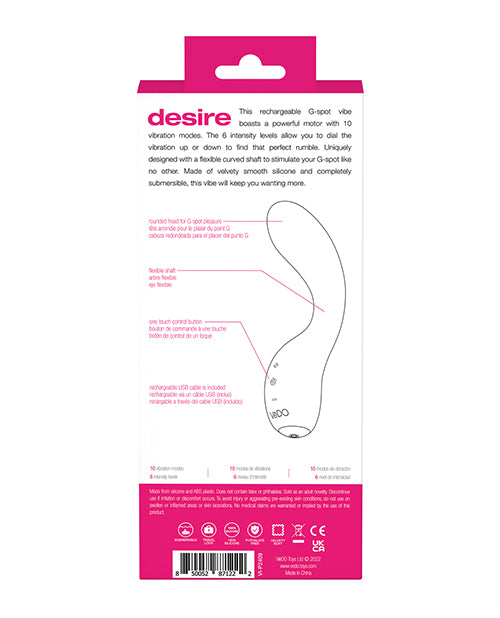 VeDo Desire Rechargeable G-Spot Vibe - Pink - LUST Depot