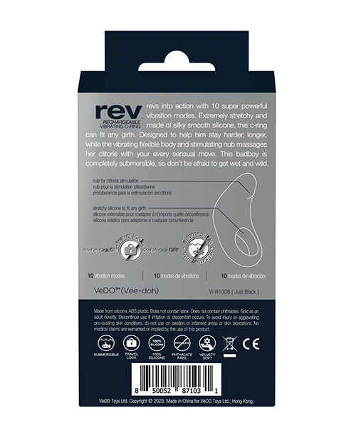 Vedo Rev Rechargeable C Ring - Black - LUST Depot