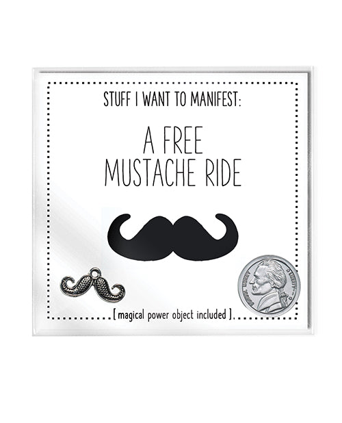 Warm Human A Free Mustache Ride Mini Card & Charm - LUST Depot