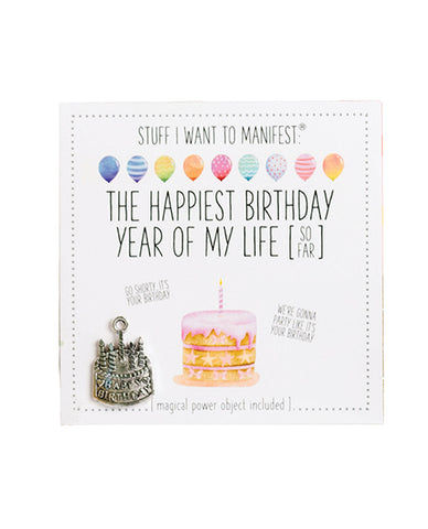 Warm Human The Best Birthday Year of My Life (So Far) Mini Card & Charm