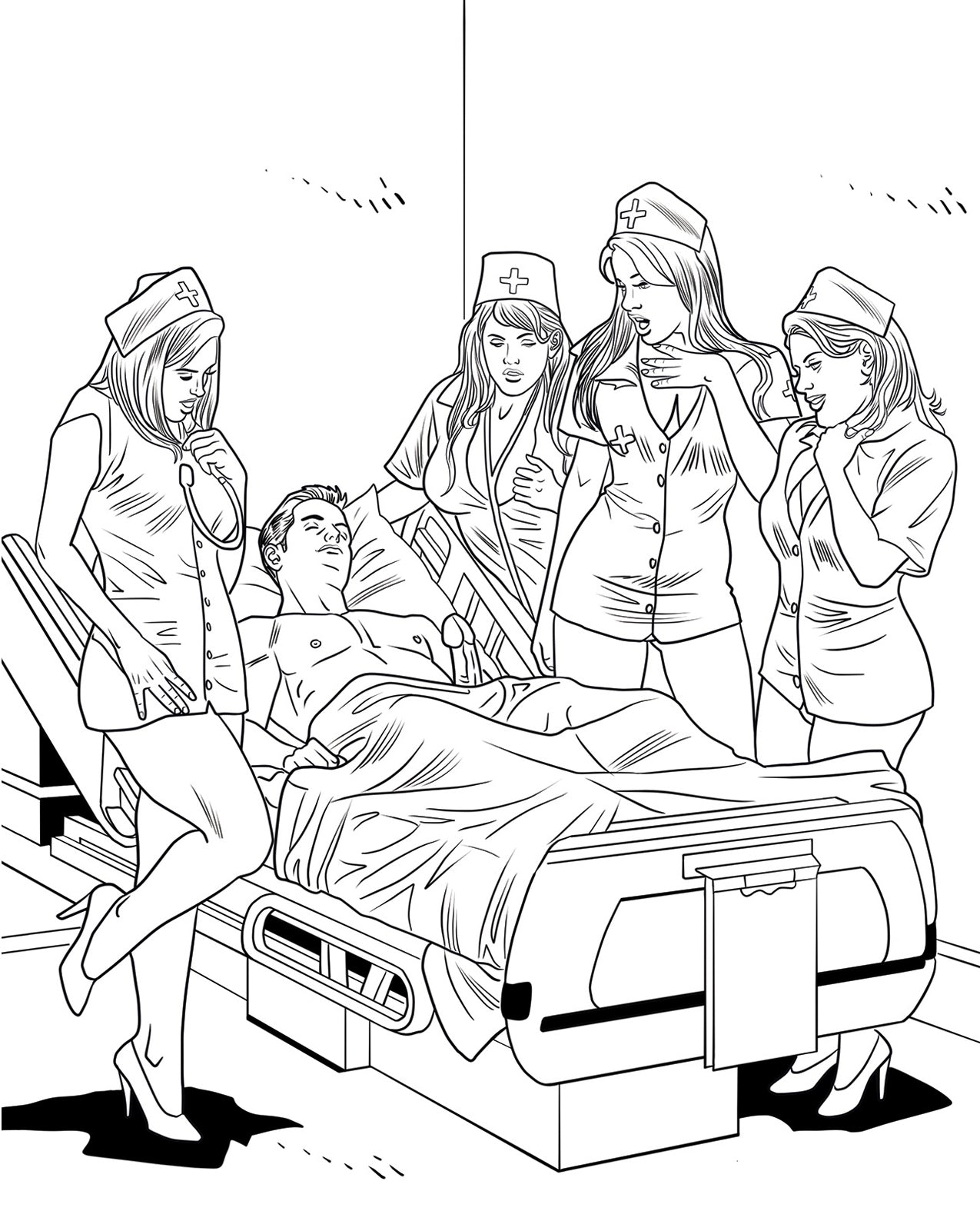 Wood Rocket Xxx Nurses Coloring Book - LUST Depot