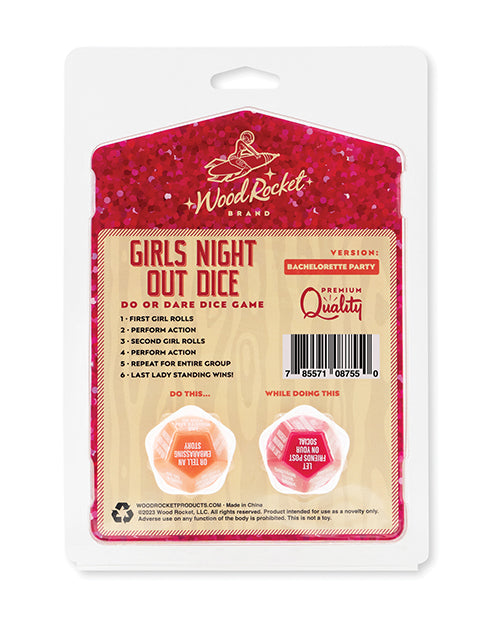 Wood Rocket Girls Night Out Do or Dare Dice Game - Red - LUST Depot